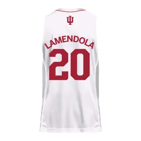 Indiana Hoosiers Adidas White Women's Basketball Student Athlete Jersey #20 Julianna LaMendola Indiana Hoosiers Adidas White Women's Basketball Student Athlete Jersey #20 Julianna LaMendola