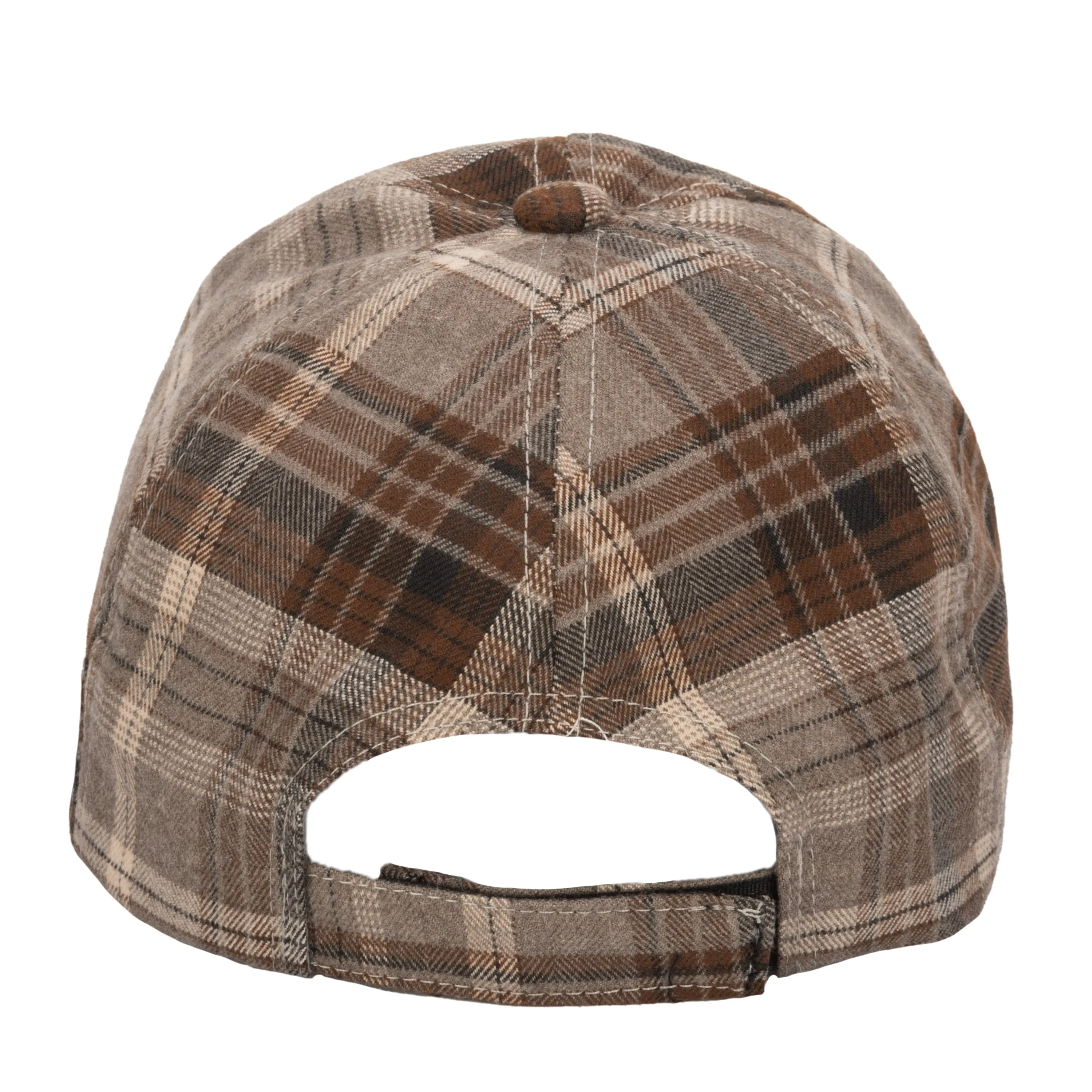 Kid's Plaid Cap With Faux Suede Brim
