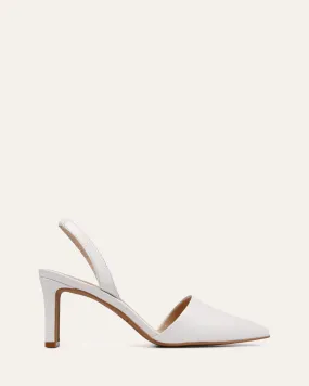 KYRA MID HEELS WHITE CROC KYRA MID HEELS WHITE CROC