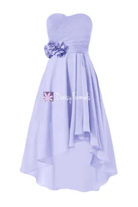 Light Iris Chiffon Party Dress Floral Lavender High Low Bridesmaids Dress Prom Dress (BM2436) Light Iris Chiffon Party Dress Floral Lavender High Low Bridesmaids Dress Prom Dress (BM2436)