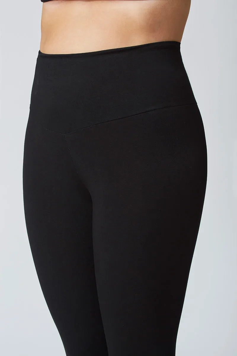 Lightweight Strong Compression Tummy Control Slim Fit Bootcut Black
