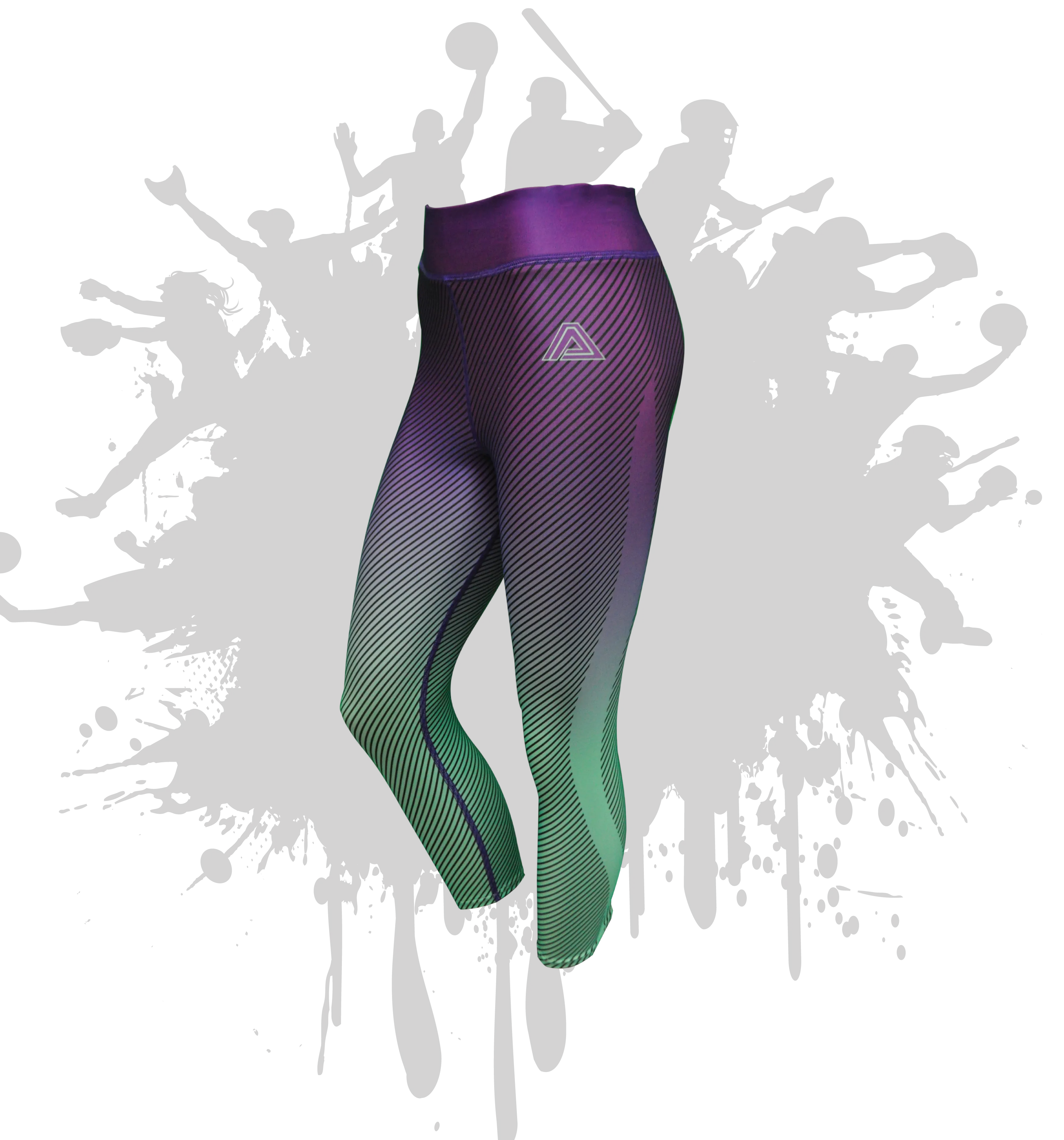 LINEAR LEGGINGS PURPLE/MINT