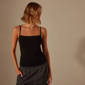 Lotus Rib Camisole - Black Lotus Rib Camisole - Black