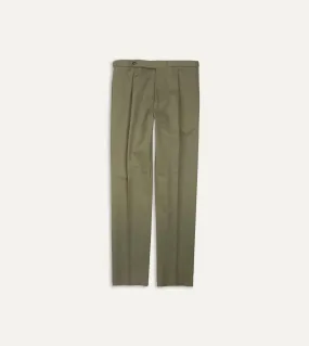 Lovat Cotton Drill Single Pleat Trouser Lovat Cotton Drill Single Pleat Trouser