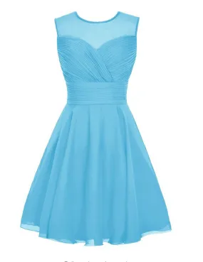 Lovely Sea Blue Bridesmaid Dress Cocktail Wedding Party Dress (BM151211) Lovely Sea Blue Bridesmaid Dress Cocktail Wedding Party Dress (BM151211)