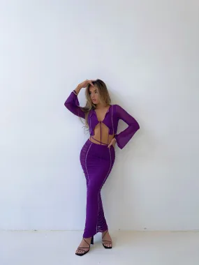 MADDY MAXI SKIRT PURPLE - OUTCAST EXCLUSIVES MADDY MAXI SKIRT PURPLE - OUTCAST EXCLUSIVES