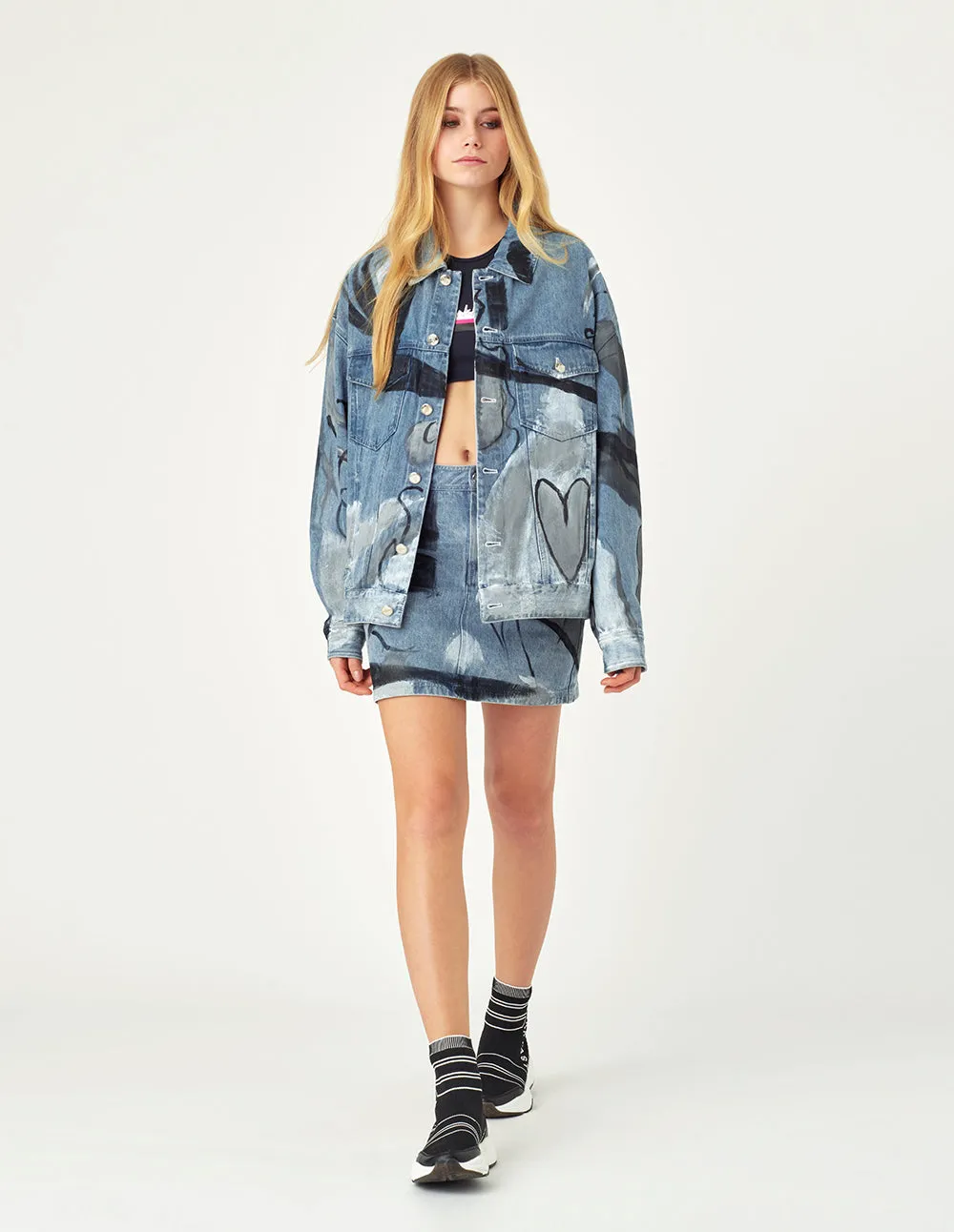 MARK FAST Hand-Painting Denim Jacket