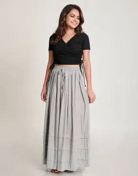 Maxi Skirt with Pleated Hem Maxi Skirt with Pleated Hem