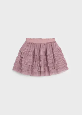Mayoral 4902 017 - Rose Pleated Tulle Skirt Mayoral 4902 017 - Rose Pleated Tulle Skirt