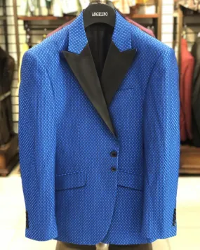 Men's Blue Jacket - Blue Dot - prom - wedding - men's jacket - Dinner Jacket Men's Blue Jacket - Blue Dot - prom - wedding - men's jacket - Dinner Jacket
