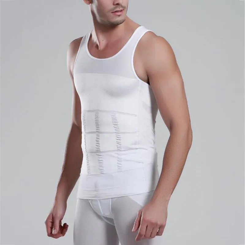 Men's Body Shaper Slimming Shirt Tummy Waist Vest