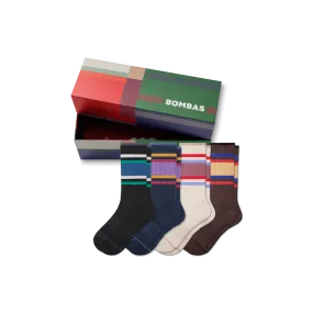 Men's Merino Wool Blend Calf Sock 4-Pack Gift Box Men's Merino Wool Blend Calf Sock 4-Pack Gift Box