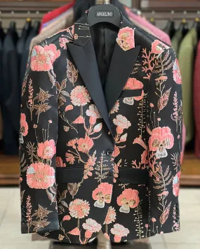 Men's Prom Blazer - Prom Tuxedo - Floral Pink Blazer 38R Men's Prom Blazer - Prom Tuxedo - Floral Pink Blazer 38R