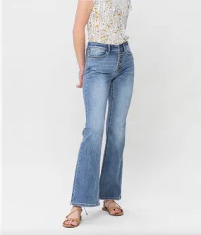 Mid Rise Vintage Wash Button Fly Bootcut Jeans Mid Rise Vintage Wash Button Fly Bootcut Jeans