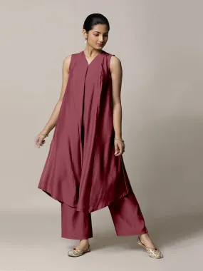 Mirha x Rozaana | A Line Kurta in Rose Pink with Thread Work | Coords or Only Kurta Mirha x Rozaana | A Line Kurta in Rose Pink with Thread Work | Coords or Only Kurta
