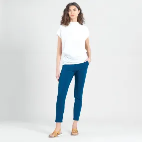 Modal Cotton - Funnel Neck Side Cinched Top - White - Final Sale! Modal Cotton - Funnel Neck Side Cinched Top - White - Final Sale!