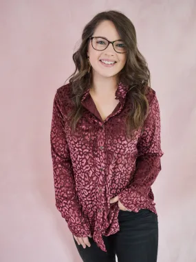More To Say Velvet Button Up Top More To Say Velvet Button Up Top