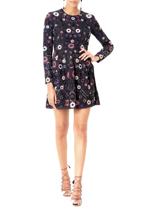 Navy Embroidered Folk Prom Dress Navy Embroidered Folk Prom Dress
