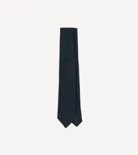 Navy Shetland Wool Tipped Tie Navy Shetland Wool Tipped Tie