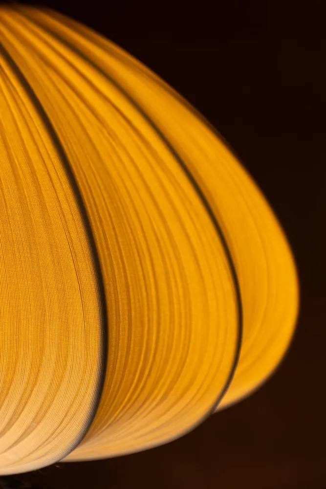 Neutral Pleated Fabric Flush Ceiling Light
