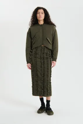 OCEAN | SKIRT RECYCLED TAFFETA GREY OLIVE OCEAN | SKIRT RECYCLED TAFFETA GREY OLIVE
