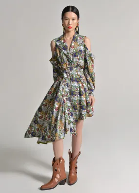 OFF - SHOULDER FLOWER DRESS OFF - SHOULDER FLOWER DRESS