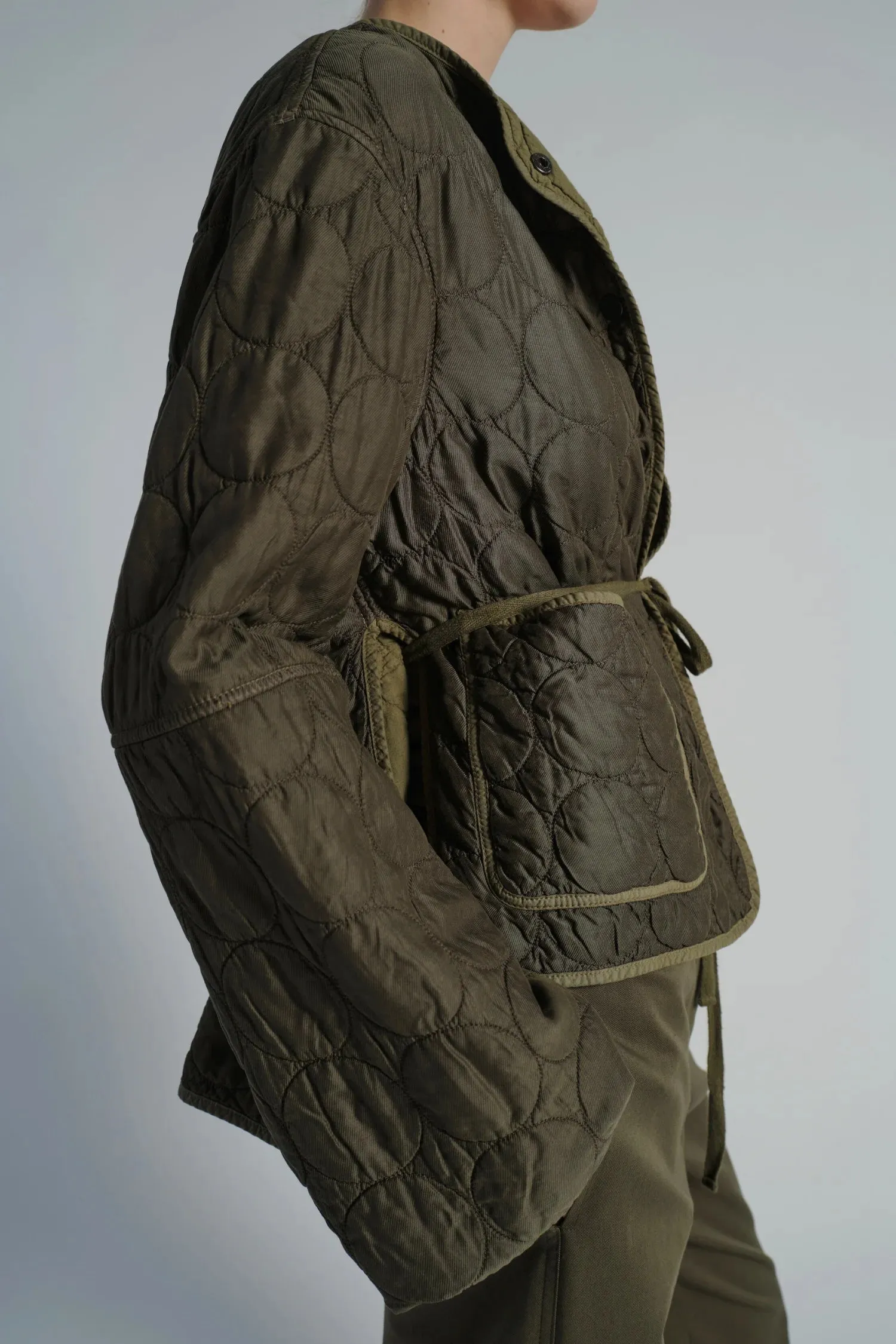 Oliver Quilted Jacket in Olive