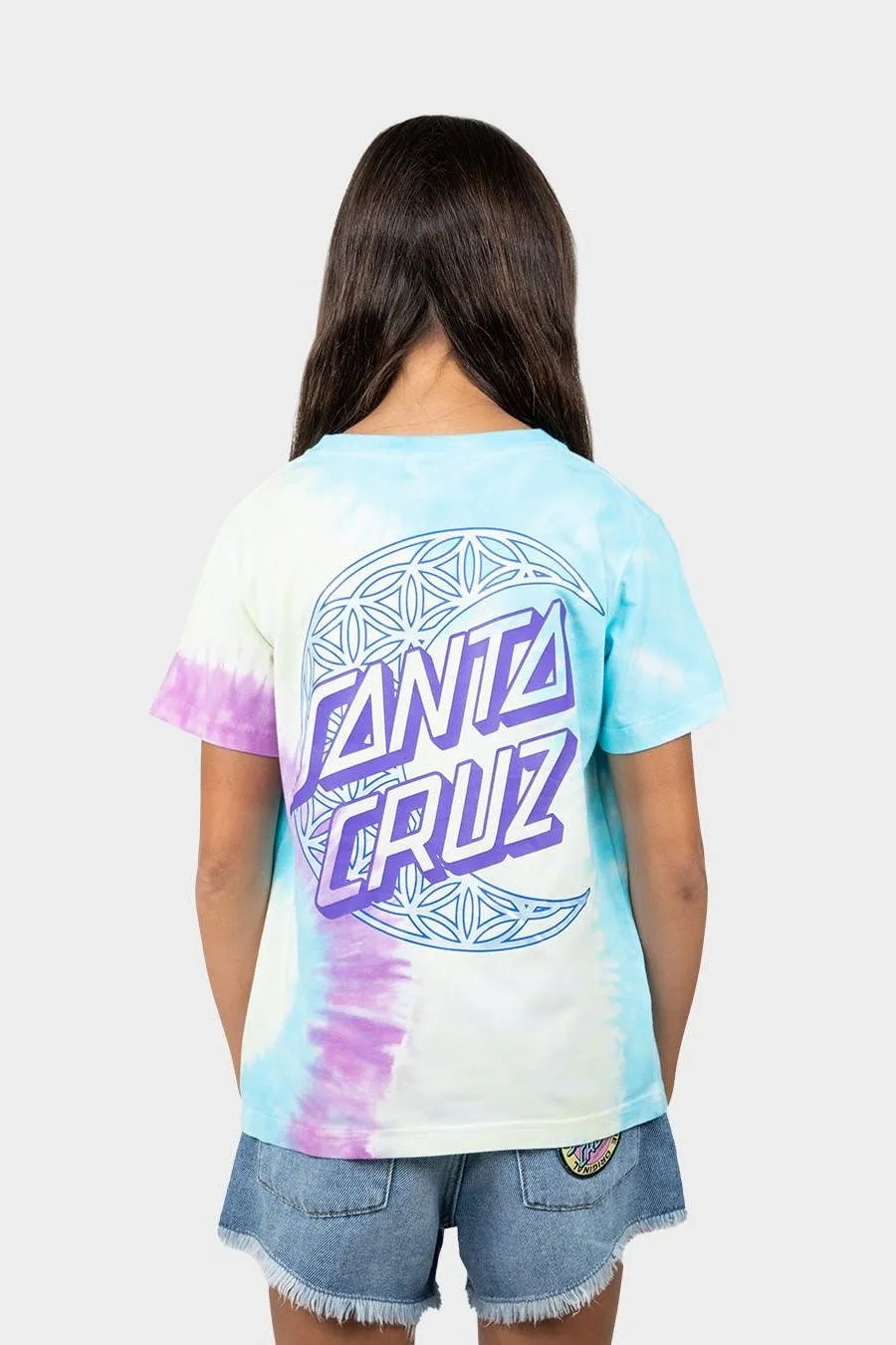 OS Geo Moon Dot Tee | Orchid Tie Dye