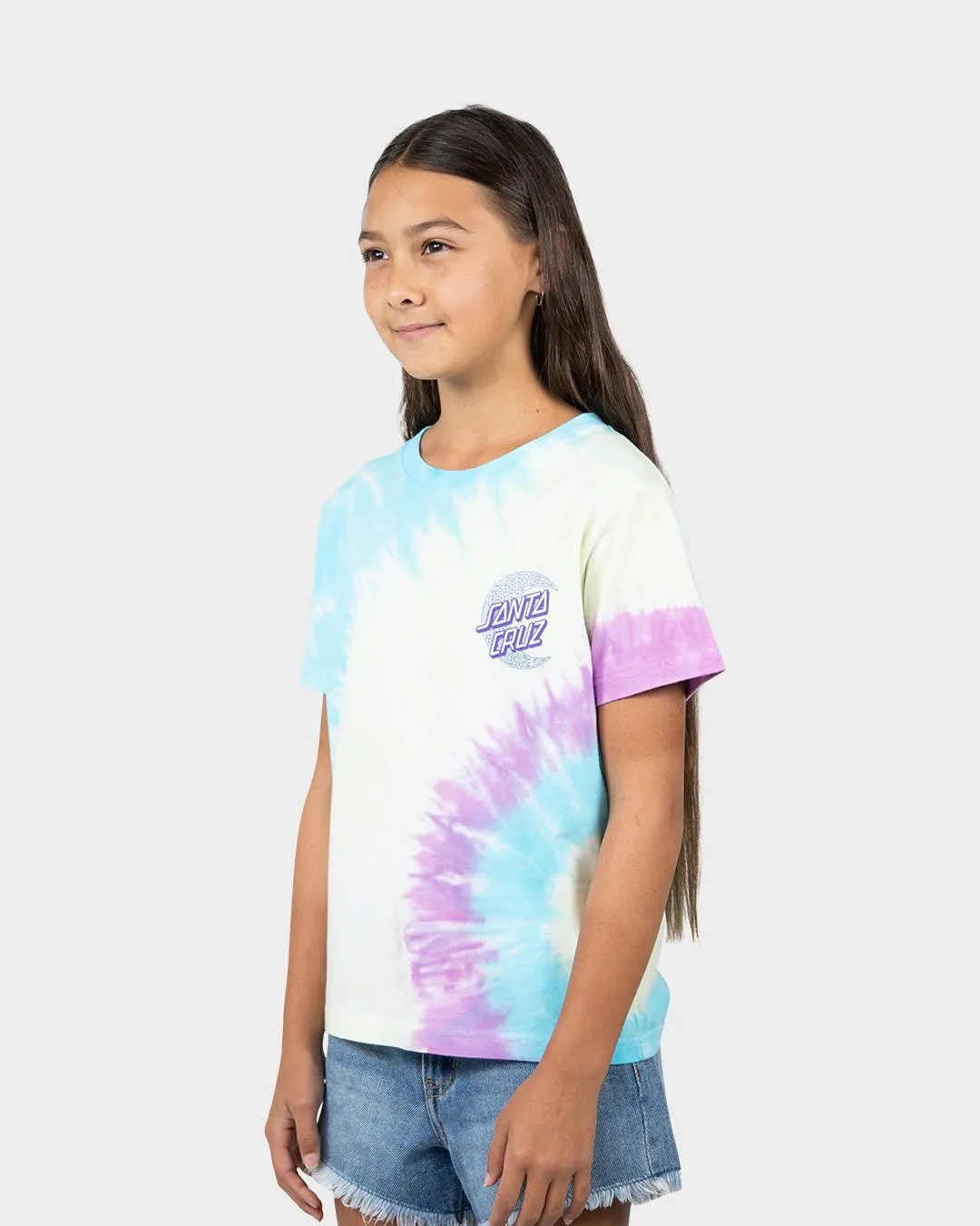OS Geo Moon Dot Tee | Orchid Tie Dye