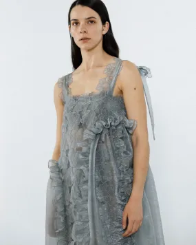 OSWALD | DRESS MAGNOLIA EMBROIDERY GREY OSWALD | DRESS MAGNOLIA EMBROIDERY GREY