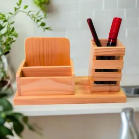 Pen Stand With Visiting Card & Mobile Holder Pen Stand With Visiting Card & Mobile Holder