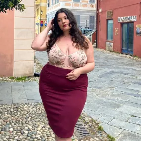 Pencil Skirt - Burgundy Pencil Skirt - Burgundy