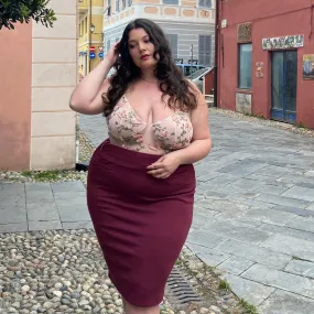 Pencil Skirt - Burgundy Pencil Skirt - Burgundy