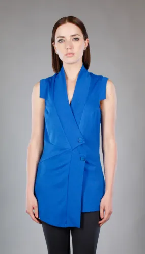 Pieced Vest/Tunic in Cobalt & Combo Pieced Vest/Tunic in Cobalt & Combo