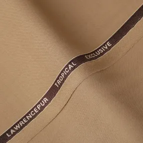Plain Light Brown, Wool Blend, Tropical Exclusive Suiting Fabric Plain Light Brown, Wool Blend, Tropical Exclusive Suiting Fabric