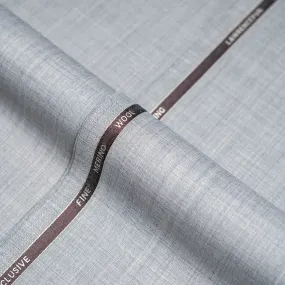 Plain-Pearl River Grey, Wool Blend, Tropical Exclusive Suiting Fabric Plain-Pearl River Grey, Wool Blend, Tropical Exclusive Suiting Fabric