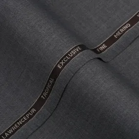 Plain-Silver Grey, Wool Blend, Tropical Exclusive Suiting Fabric Plain-Silver Grey, Wool Blend, Tropical Exclusive Suiting Fabric