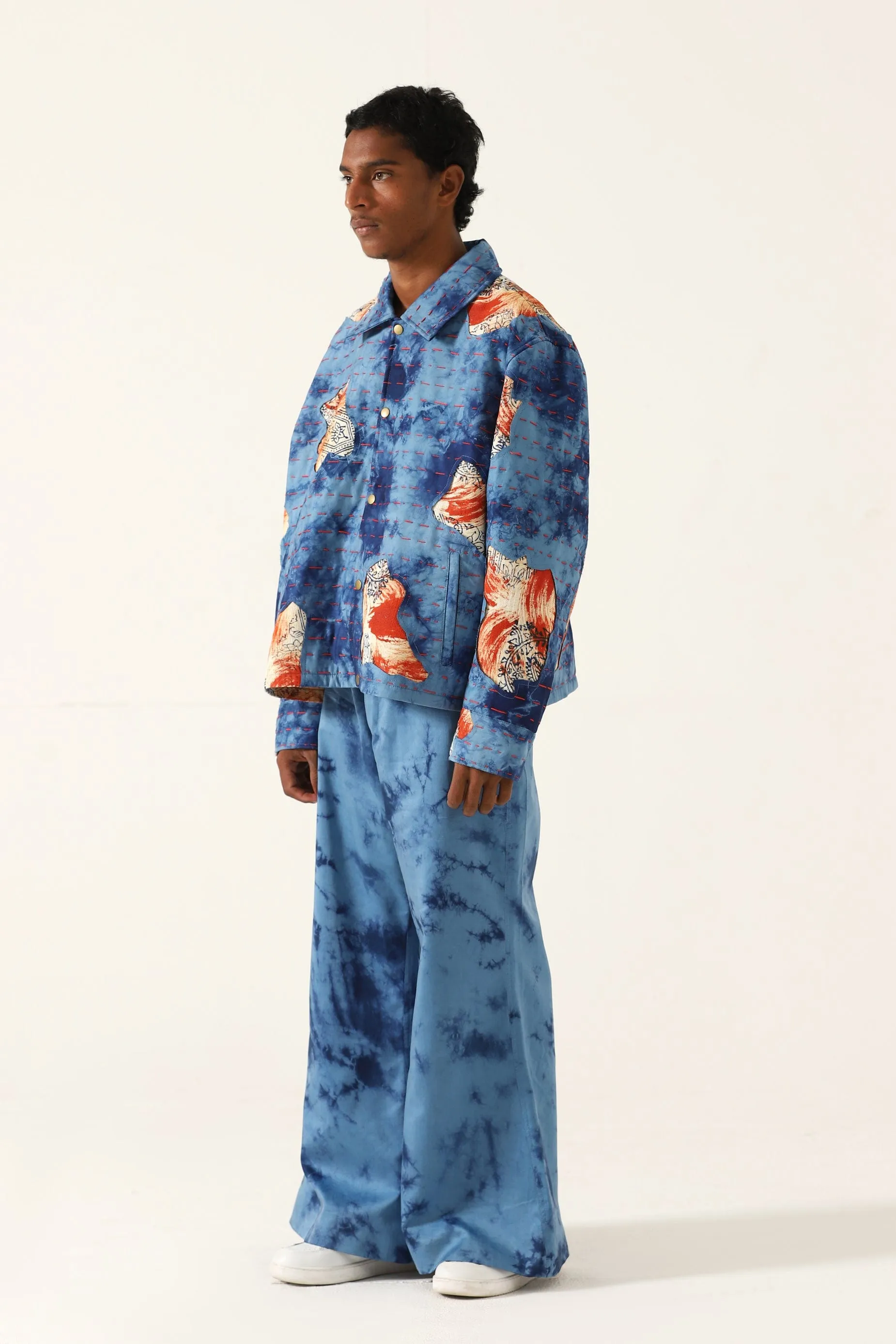 "AFTER HOURS" SILK PATCHWORK JACKET