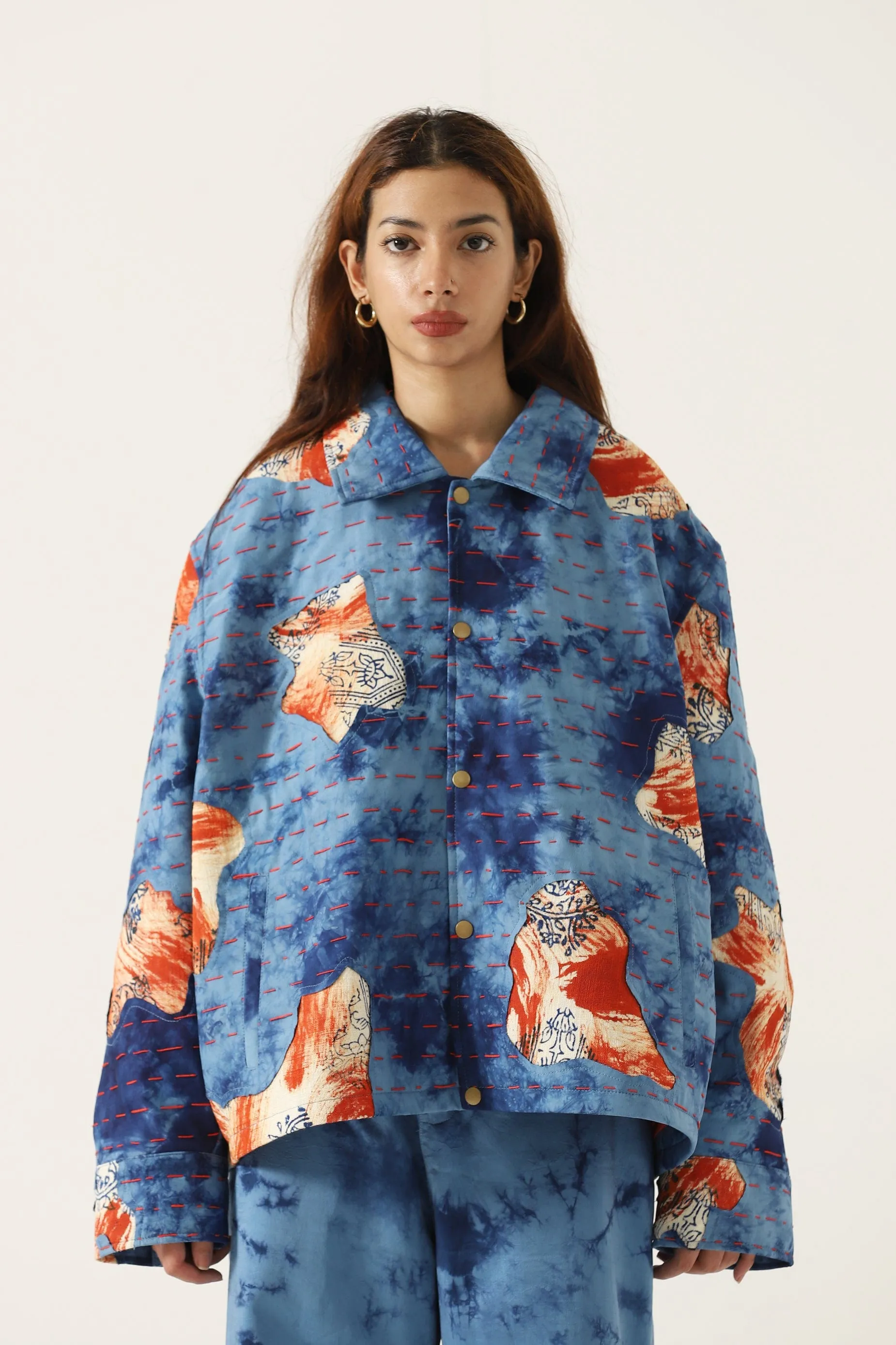 "AFTER HOURS" SILK PATCHWORK JACKET