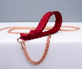 Red and Rose Gold Luxury BDSM Leash Red and Rose Gold Luxury BDSM Leash