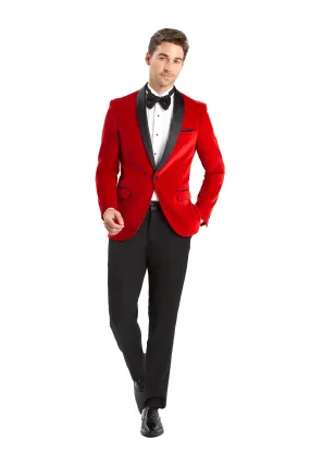Red Velvet Shawl Lapel Tuxedo Red Velvet Shawl Lapel Tuxedo