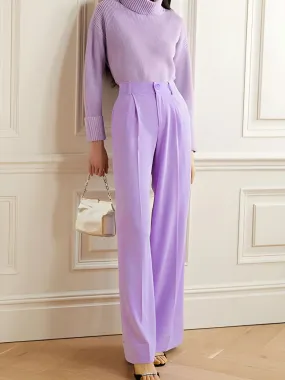 Relaxed Korean Front Pleated Pants Relaxed Korean Front Pleated Pants
