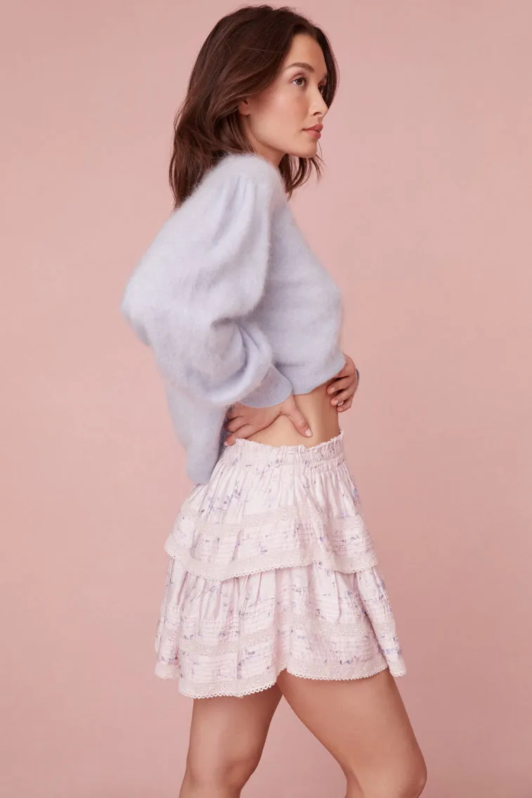 Ruffle Mini Floral Tiered Skirt