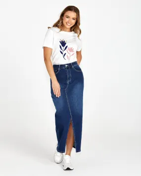 SASS Emerald Denim Maxi Skirt SASS Emerald Denim Maxi Skirt