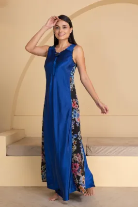 Satin Nighty with flowers Satin Nighty with flowers