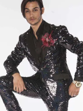 Sequin Suit New R. Sequin Black - Tuxedo - Men - prom Sequin Suit New R. Sequin Black - Tuxedo - Men - prom