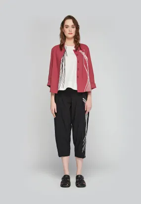 SERAPHINA Printed, stretch linen & cotton blended jacket SERAPHINA Printed, stretch linen & cotton blended jacket