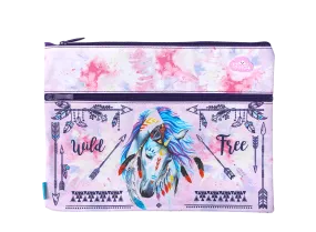Spencil Pencil Case A4 Twin Zip Dreamcatcher Horse Spencil Pencil Case A4 Twin Zip Dreamcatcher Horse