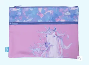Spencil Pencil Case A4 Twin Zip Unicorn Magic