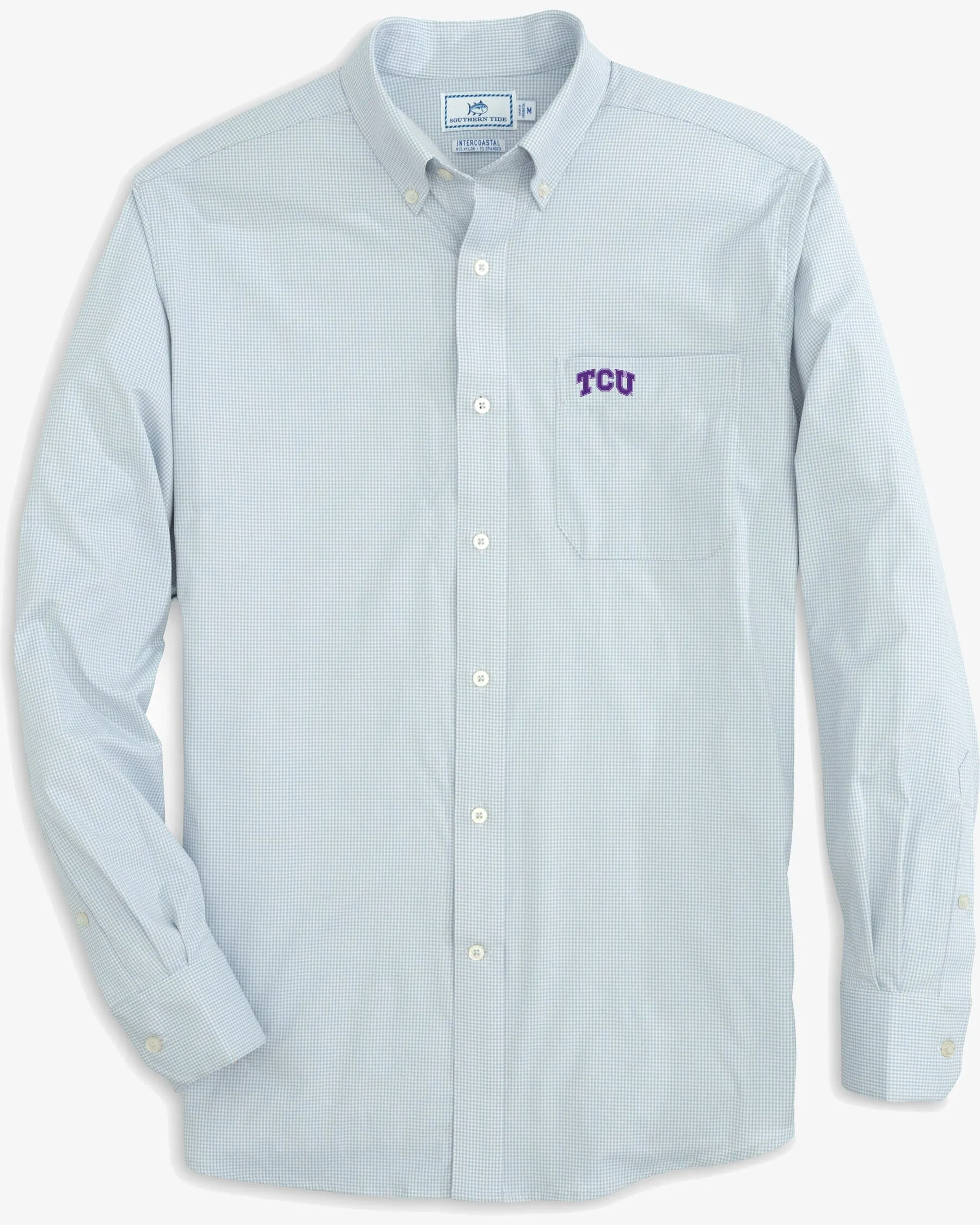 TCU Horned Frogs Gingham Button Down Shirt